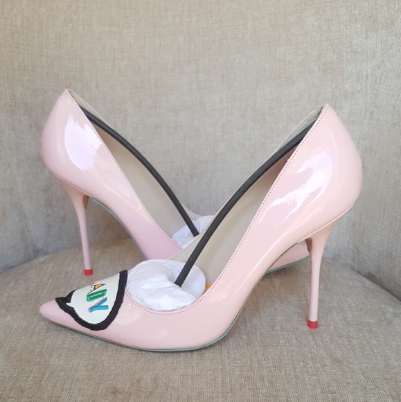 NIB Sophia Webster Pink Patent Boss Lady Pumps - Picture 2 of 5